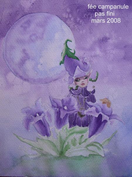 fée campanule aquarelle