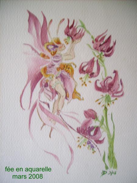fée des champs aquarelle
