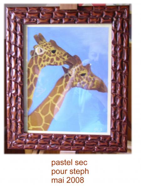 pastel sec 'girafes'