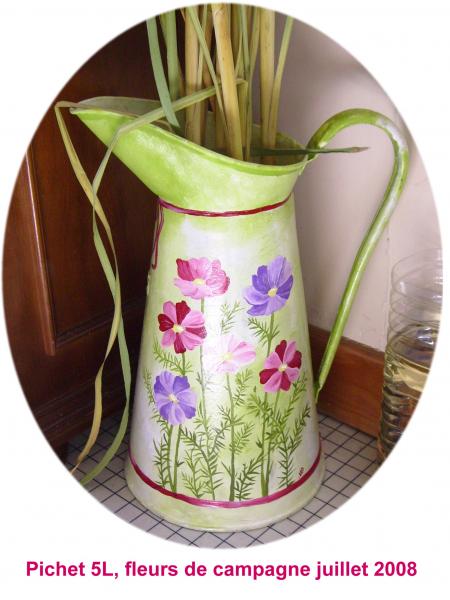 pichet fleurs de campagne
